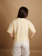 T-shirt Maya Dentelle jaune