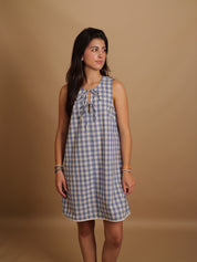 Robe vichy bleu Melina