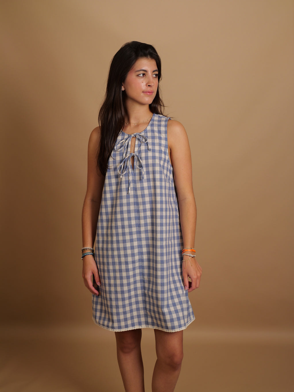 Robe vichy bleu Melina