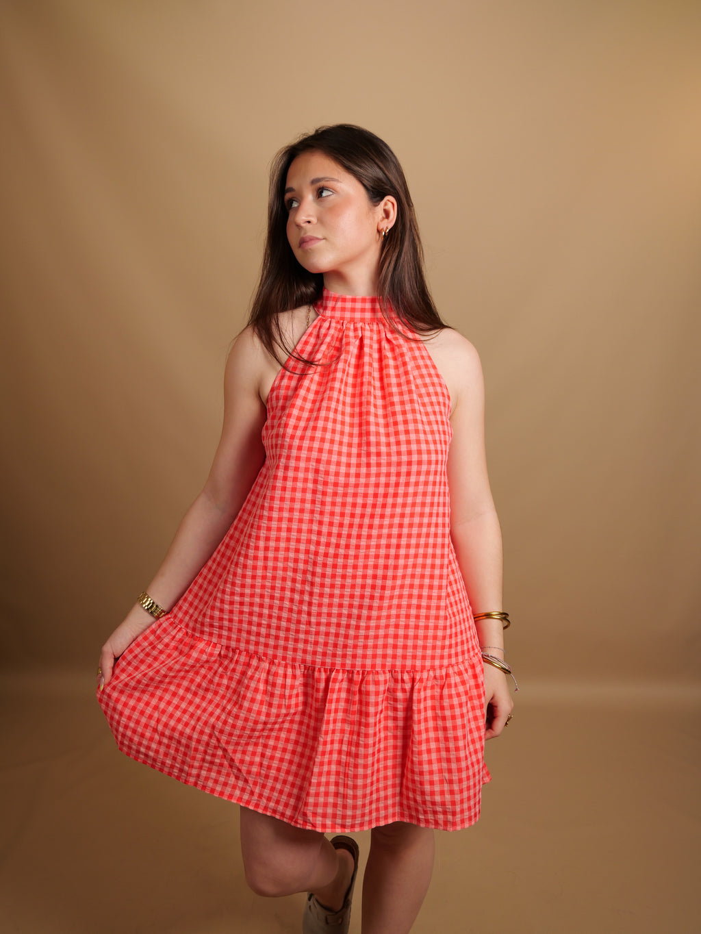 Robe sofia Vichy Corail