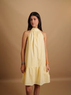 Robe Sofia Vichy Jaune & Blanc