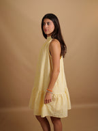 Robe Sofia Vichy Jaune & Blanc