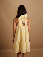 Robe Sofia Vichy Jaune & Blanc