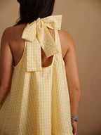Robe Sofia Vichy Jaune & Blanc