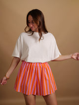 Short rayures Fiona orange