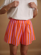 Short rayures Fiona orange