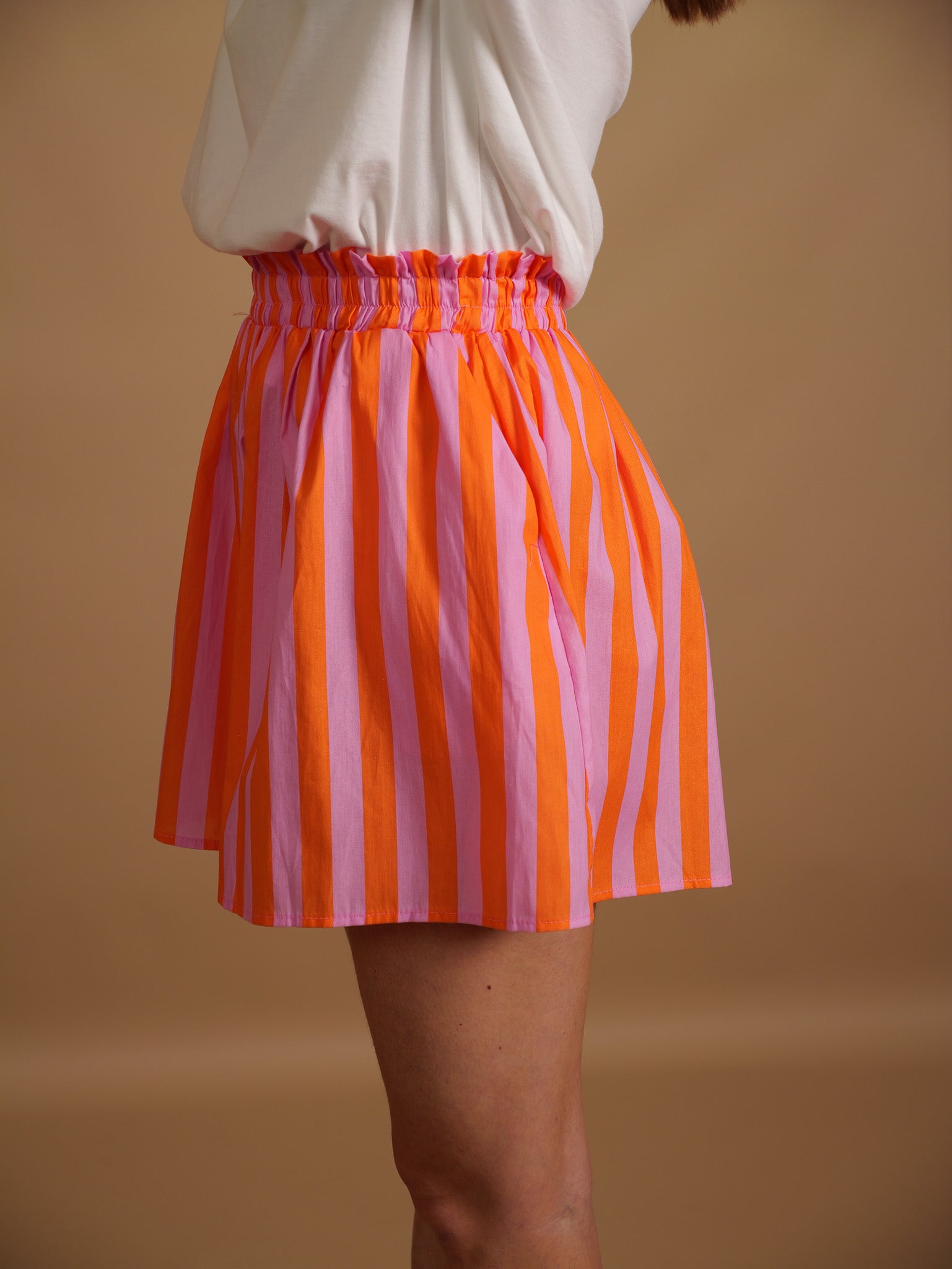 Short rayures Fiona orange