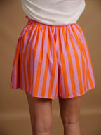 Short rayures Fiona orange