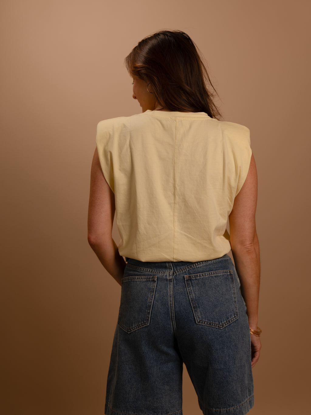 Tee-shirt épaulettes jaune