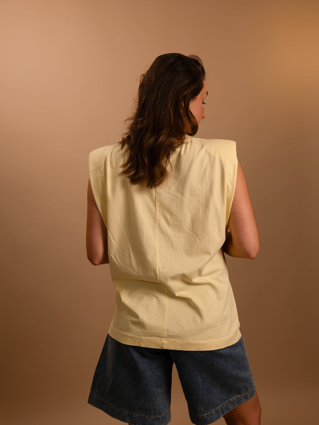 Tee-shirt épaulettes jaune