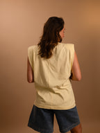 Tee-shirt épaulettes jaune
