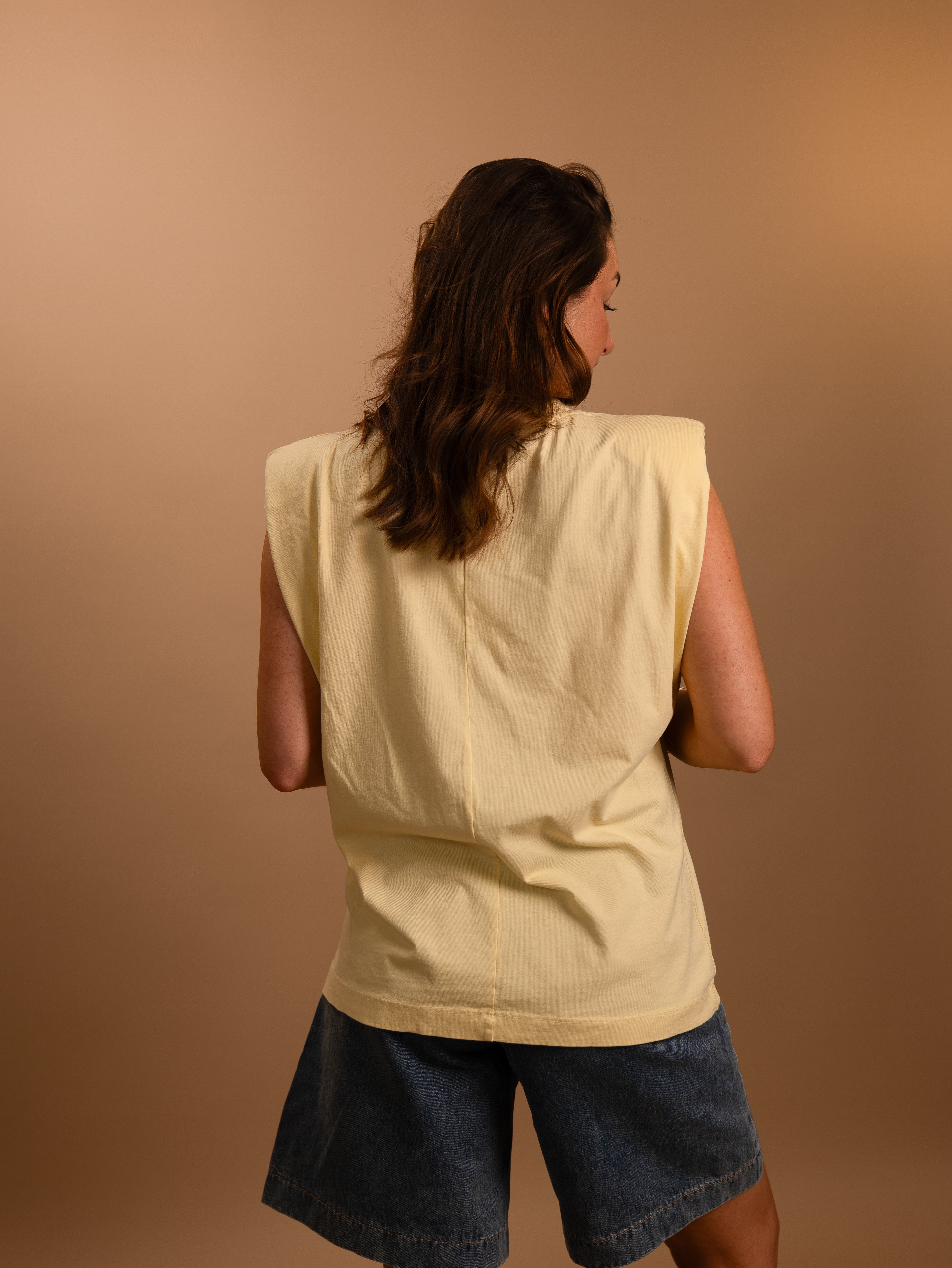 Tee-shirt épaulettes jaune