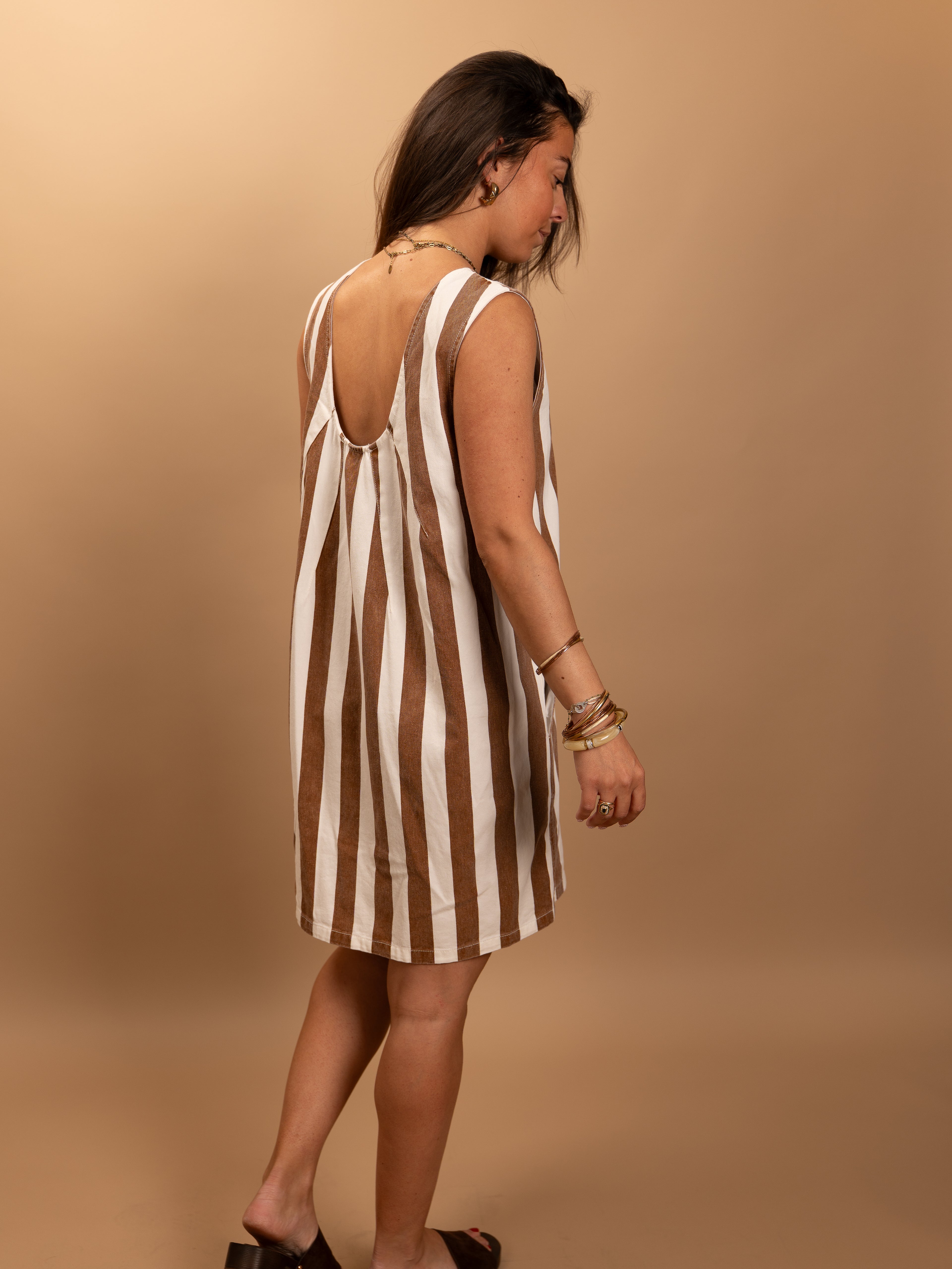 Robe Roxane marron