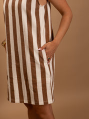 Robe Roxane marron