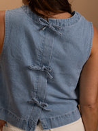 Top en jean clair Alizé