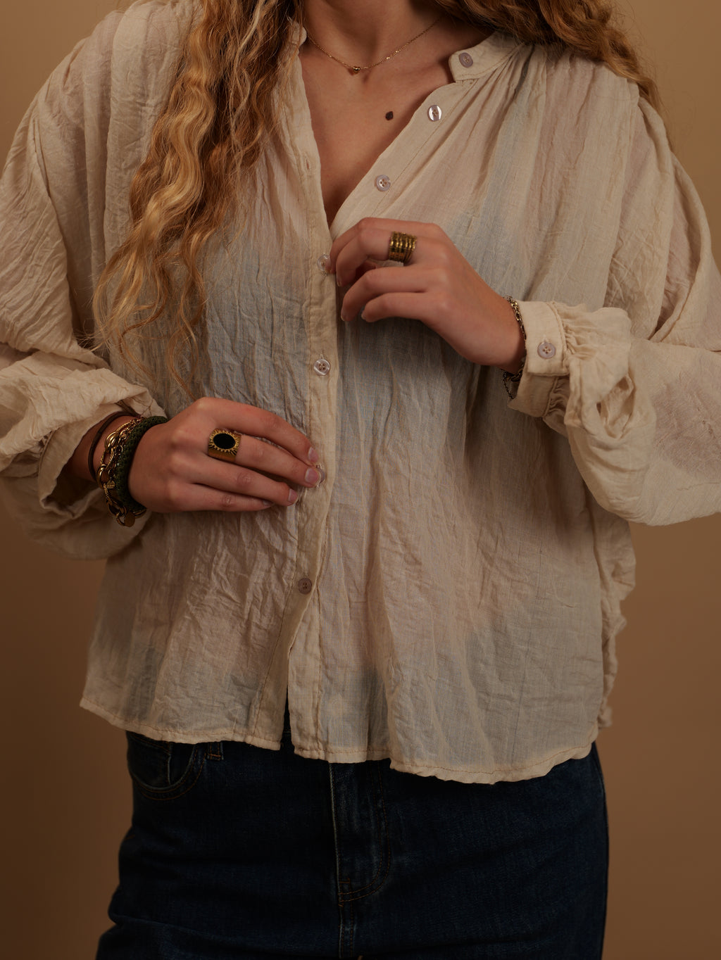 Chemise Jeanne beige