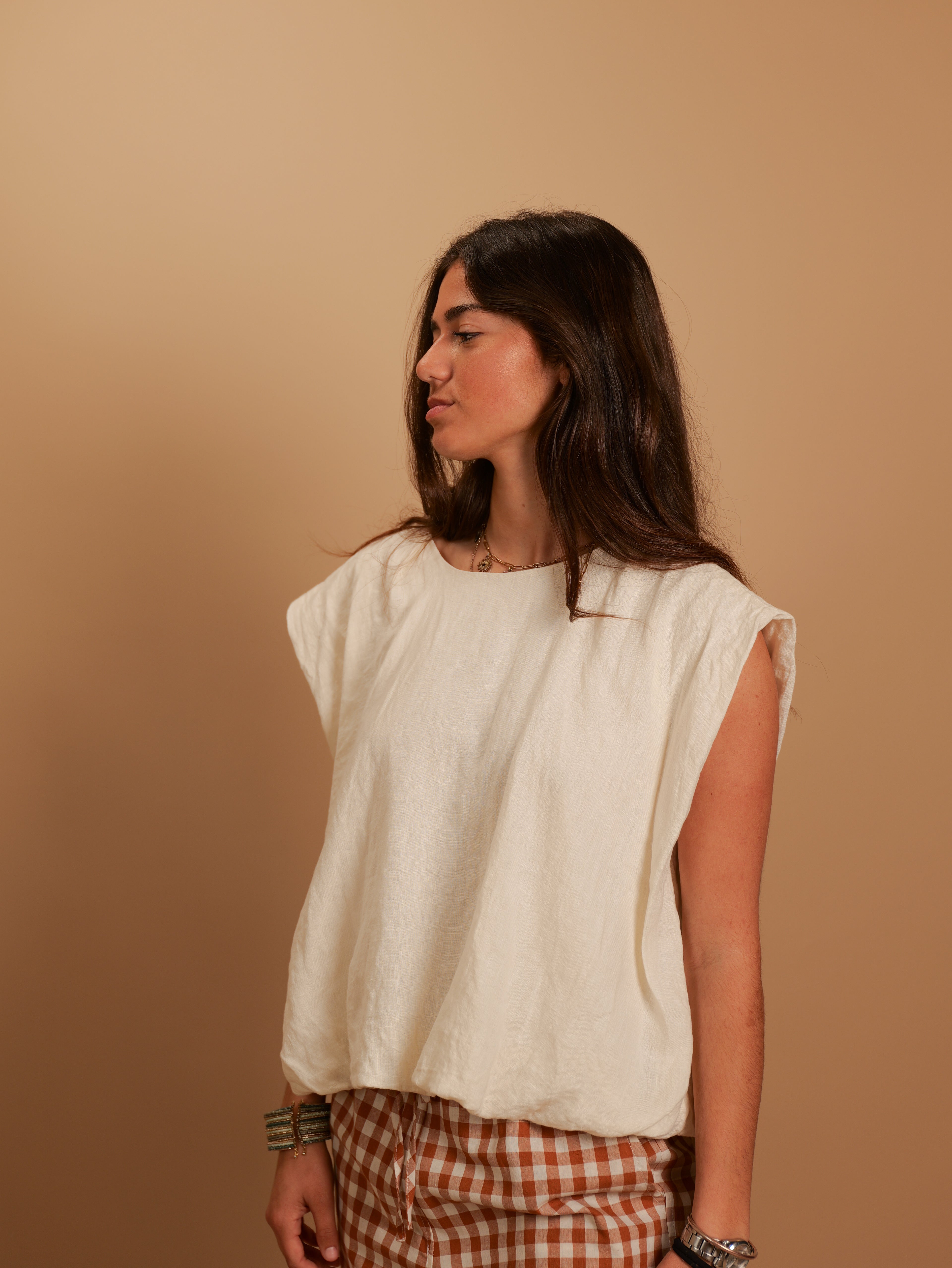 Top Angèle crème