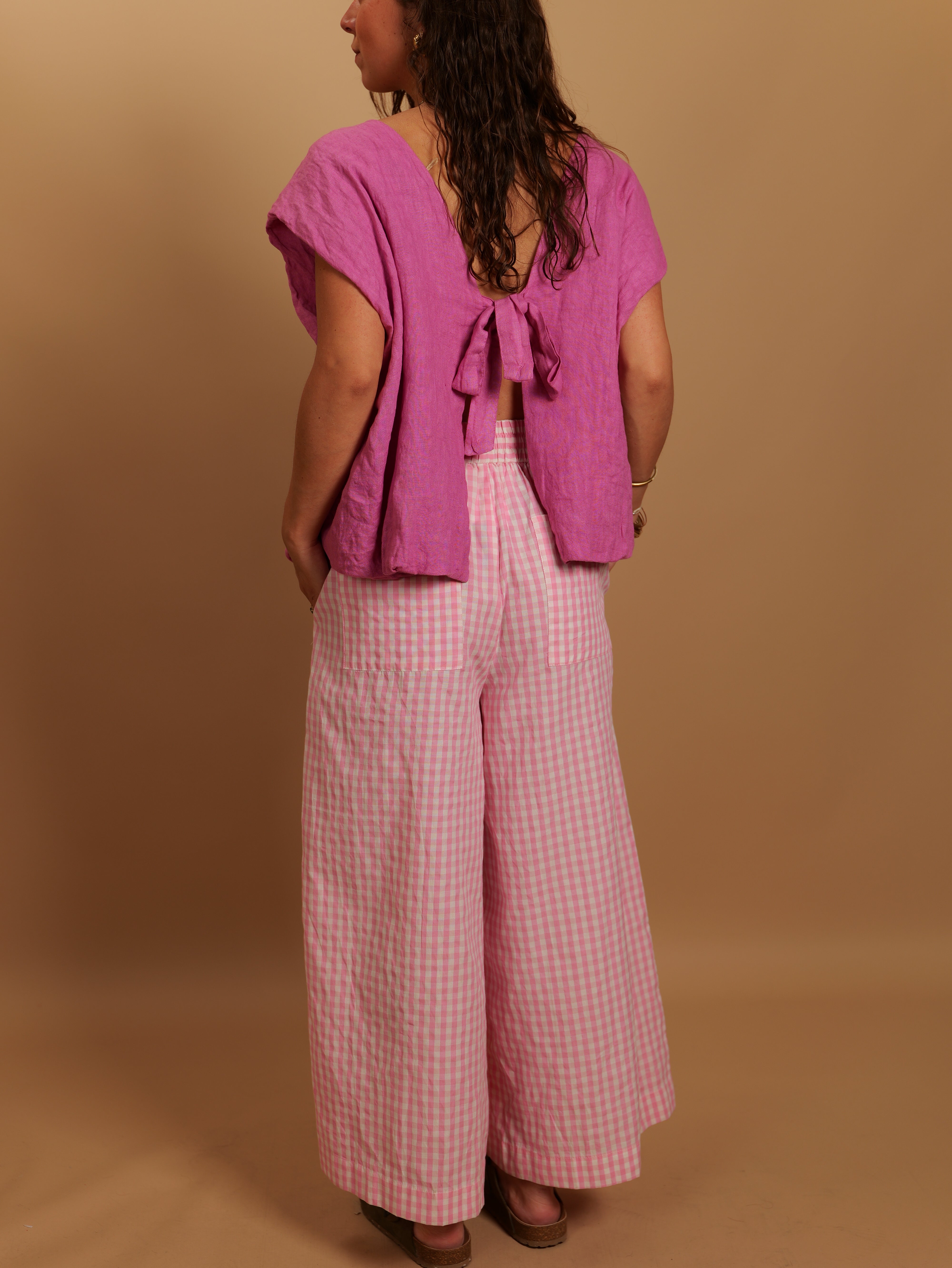 Top Angèle rose fuchsia