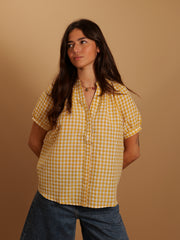 Chemise courte Claudine jaune