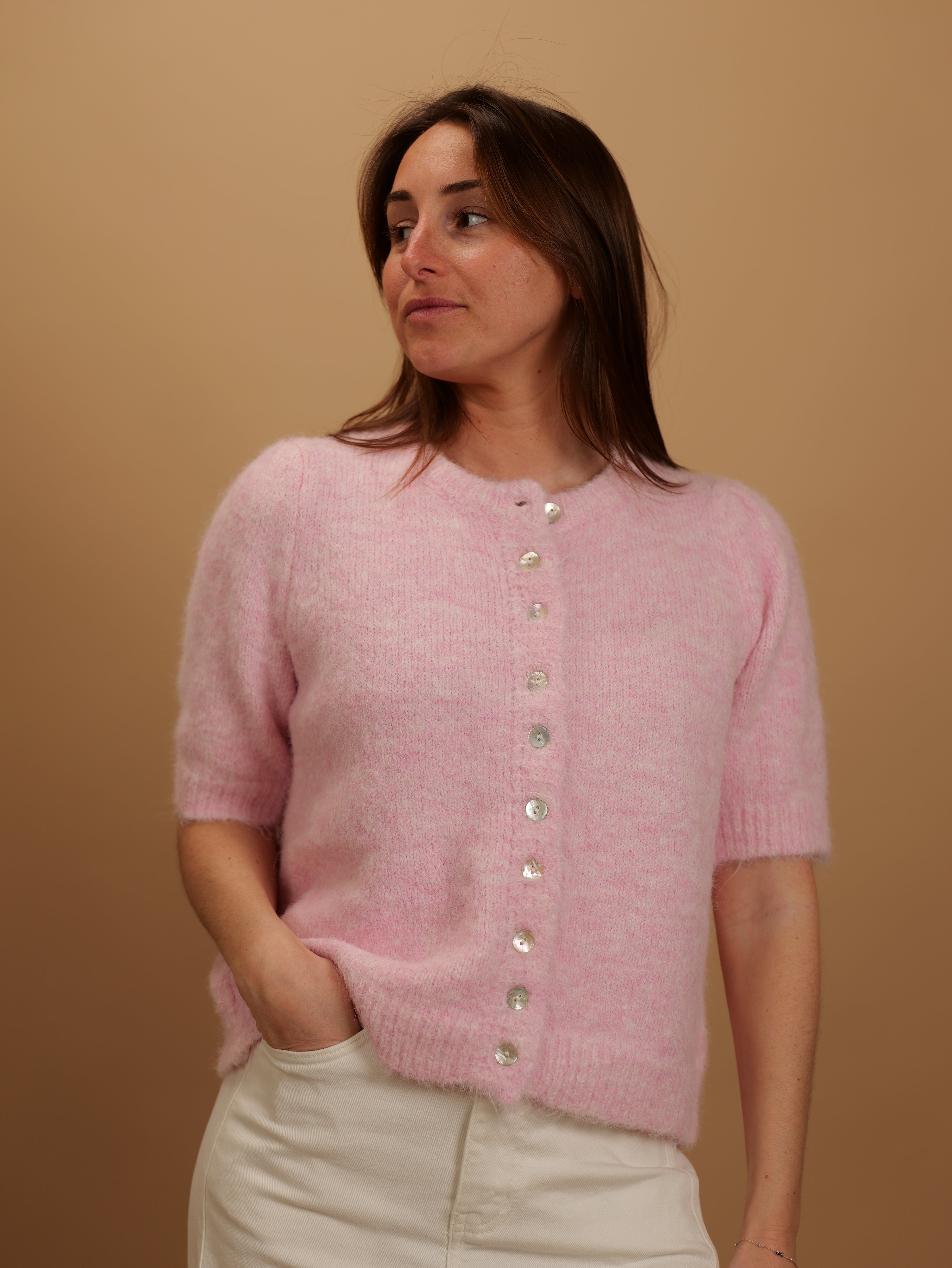 Gilet Silvia rose