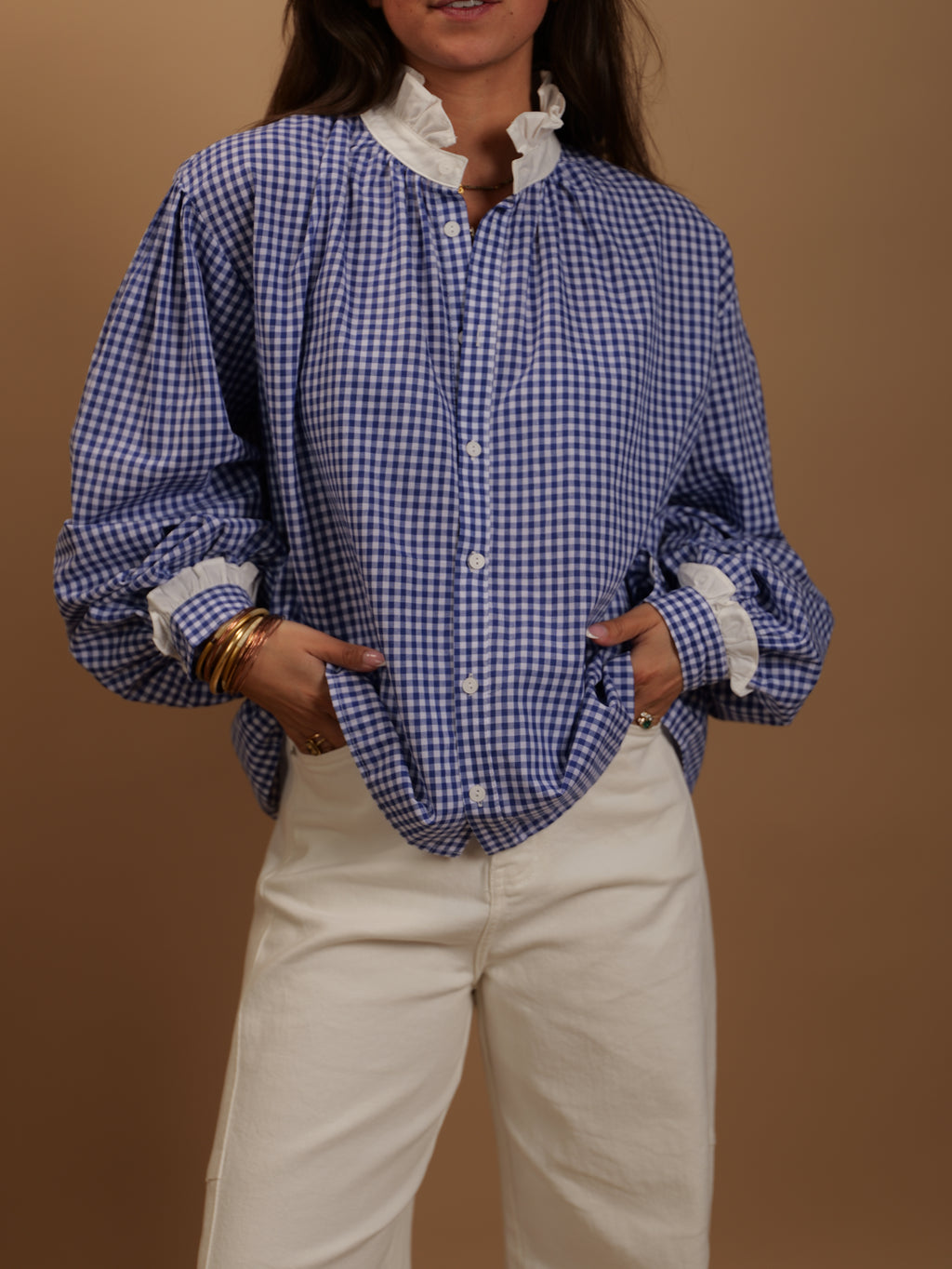 Chemise bleu électrique Léonie