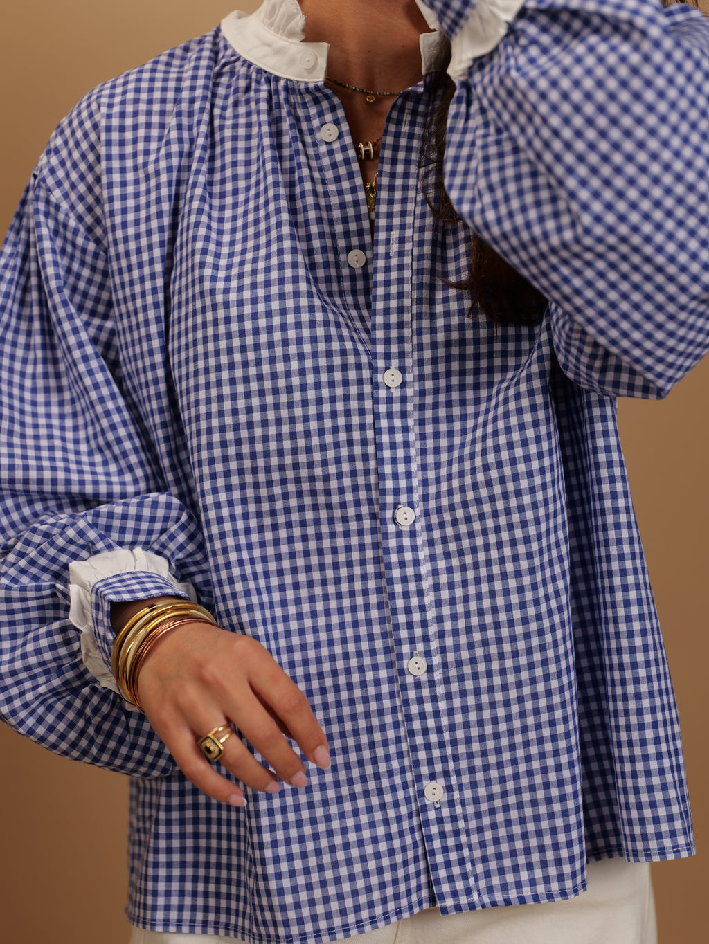 Chemise bleu électrique Léonie