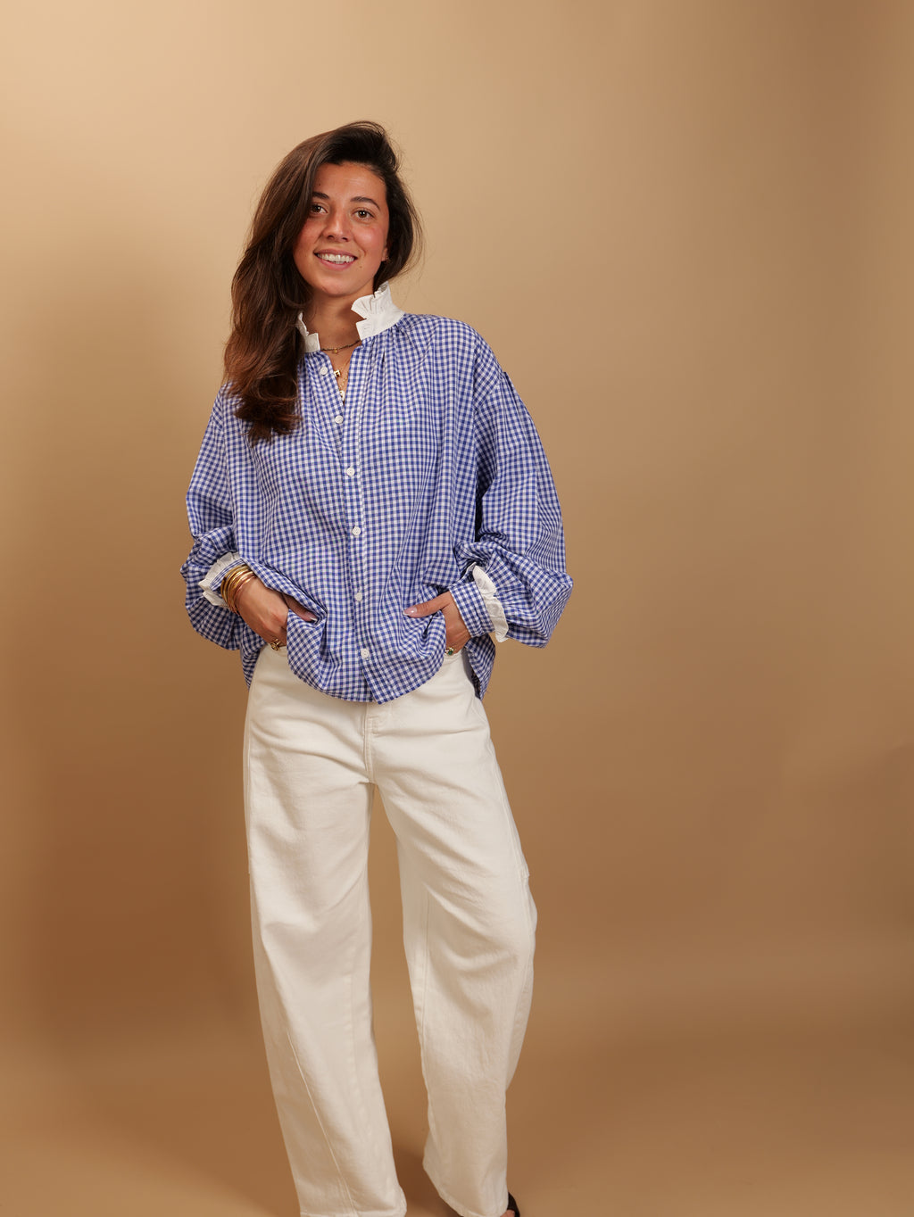 Chemise bleu électrique Léonie