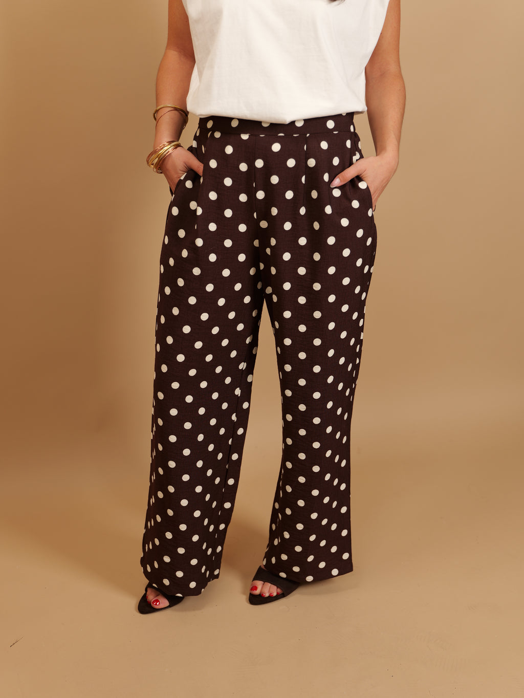 Pantalon choco polka dots