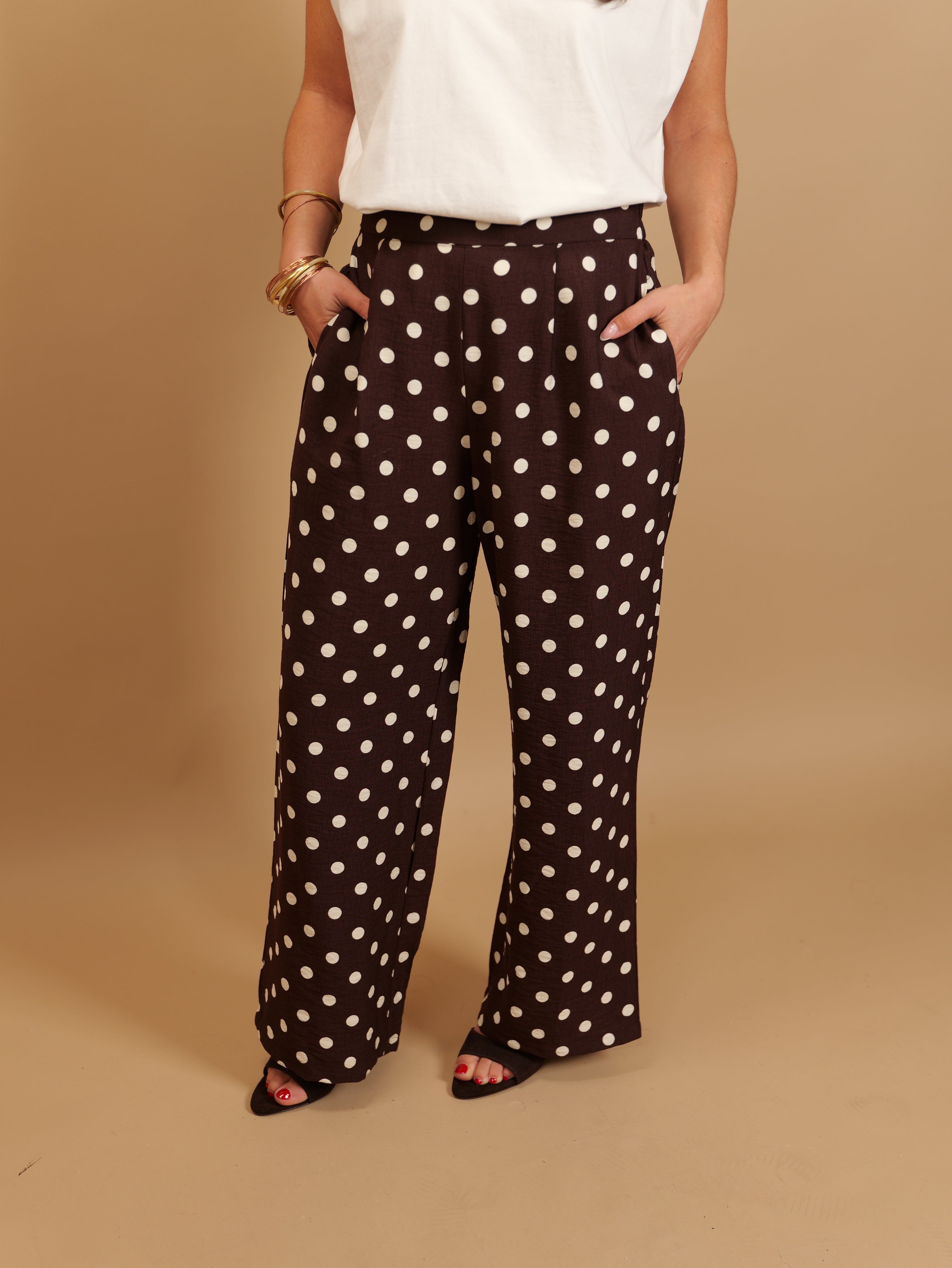 Pantalon choco polka dots